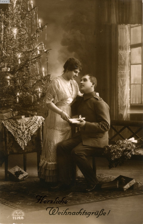 Pocztówka okolicznościowa - Herzliche Weihnachtgrüsse