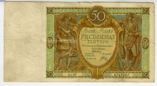 Banknot 50 zł 1929 rok