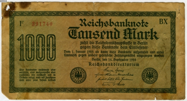 Banknot 1000 marek niemieckich