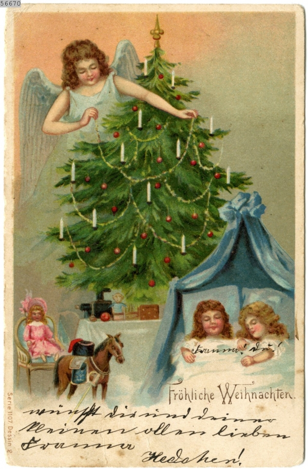 Pocztówka okolicznościowa - Fröhliche Weihnachten