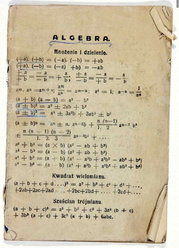 Broszura - wzory matematyczne