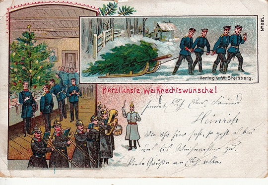 Pocztówka okolicznościowa - Herzliche Weihnachtwünsche